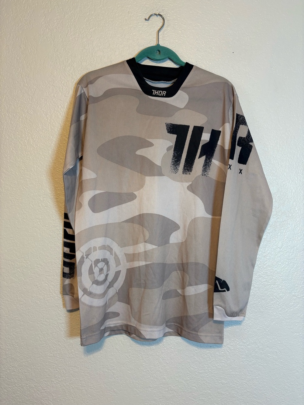 Thor Jersey Pulse Air Covert camo Men Small Long Sleeve Tan Neutral Moto